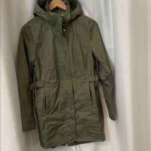 The North Face Green Women's Jacket Size Small, Rain Jacket Removable Hood